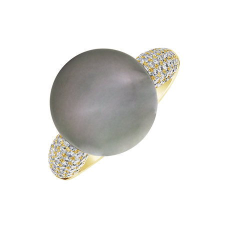 Prsteň s perlou a diamantmi Sedona