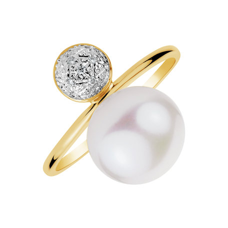 Prsteň s perlou a diamantmi Duchess Pleasure