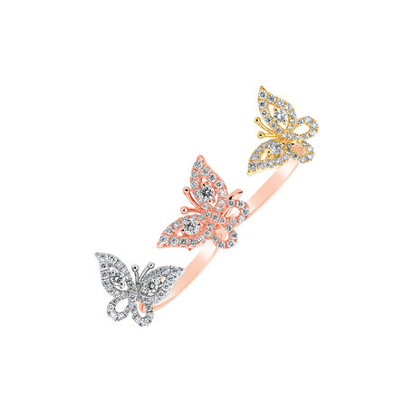 Prsteň s diamantmi Butterflies