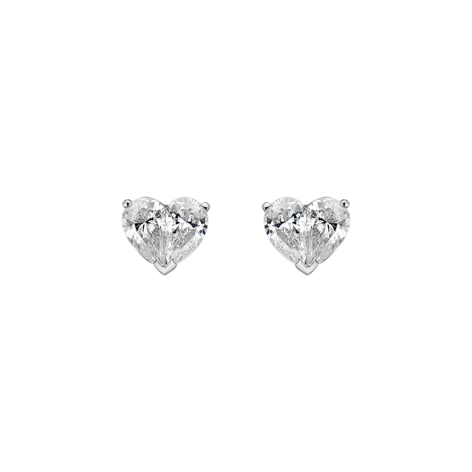 Náušnice s diamantmi Cold Heart