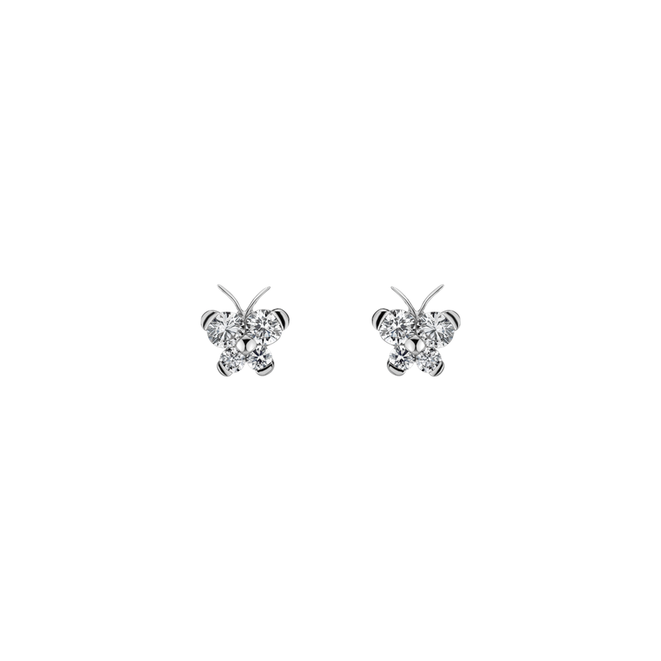 Náušnice s diamantmi Baby Papillon