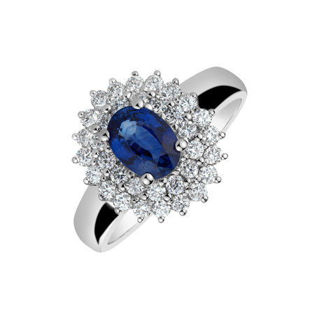 Prsteň s zafírom a diamantmi Noble Sapphire