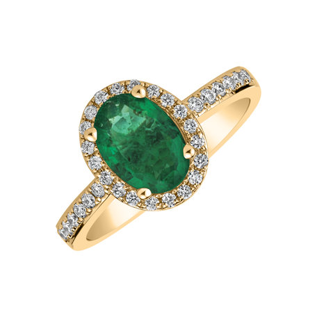 Prsteň so smaragdom a diamantmi Princess Desperation