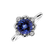Prsteň s tanzanitom a diamantmi Galaxy Flower4