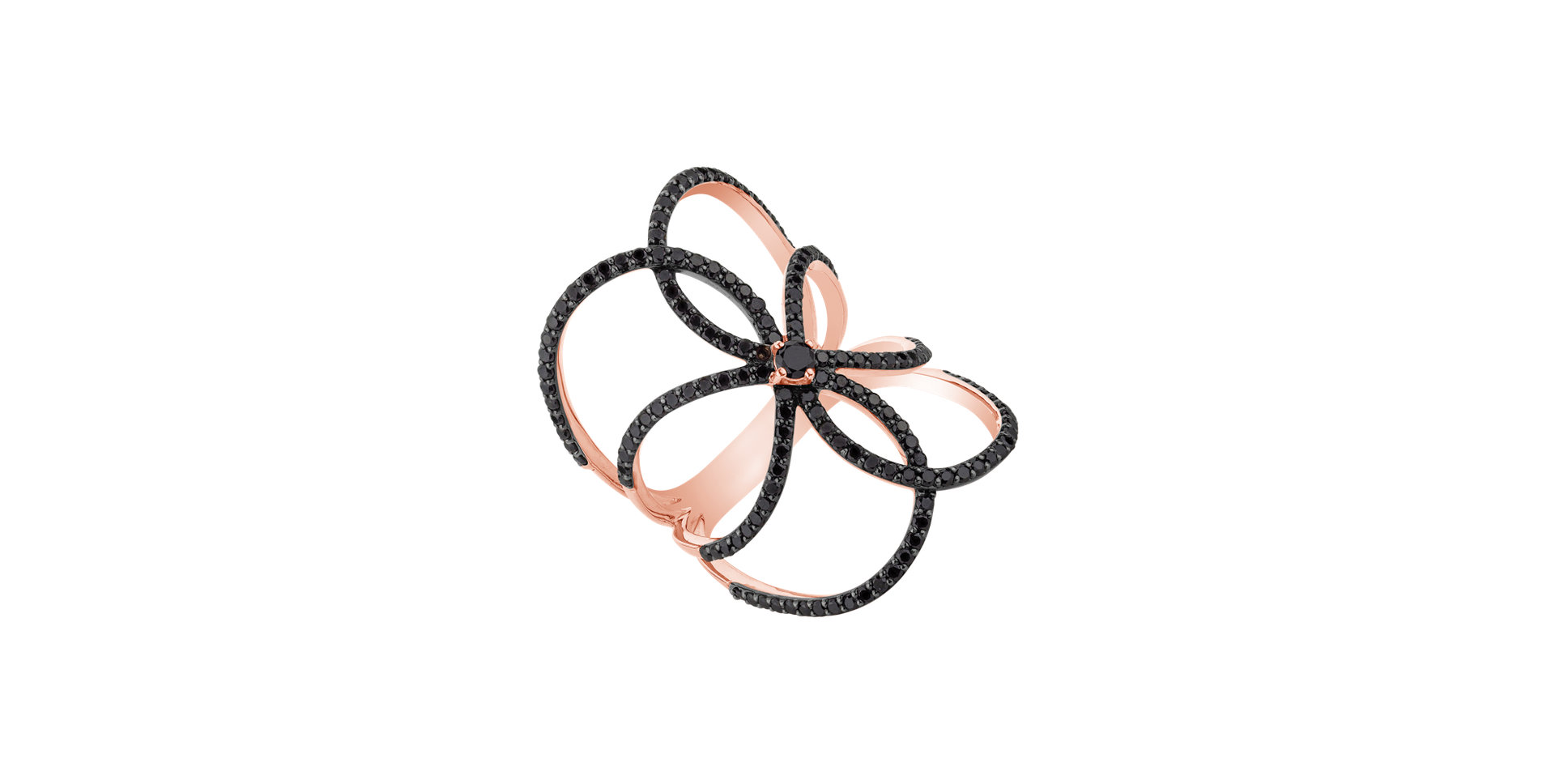 Prsteň s čiernymi diamantmi Precious Dream