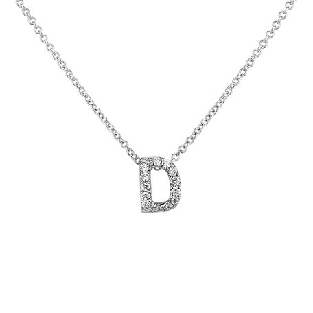 Náhrdelník s diamantmi Diamond Letter