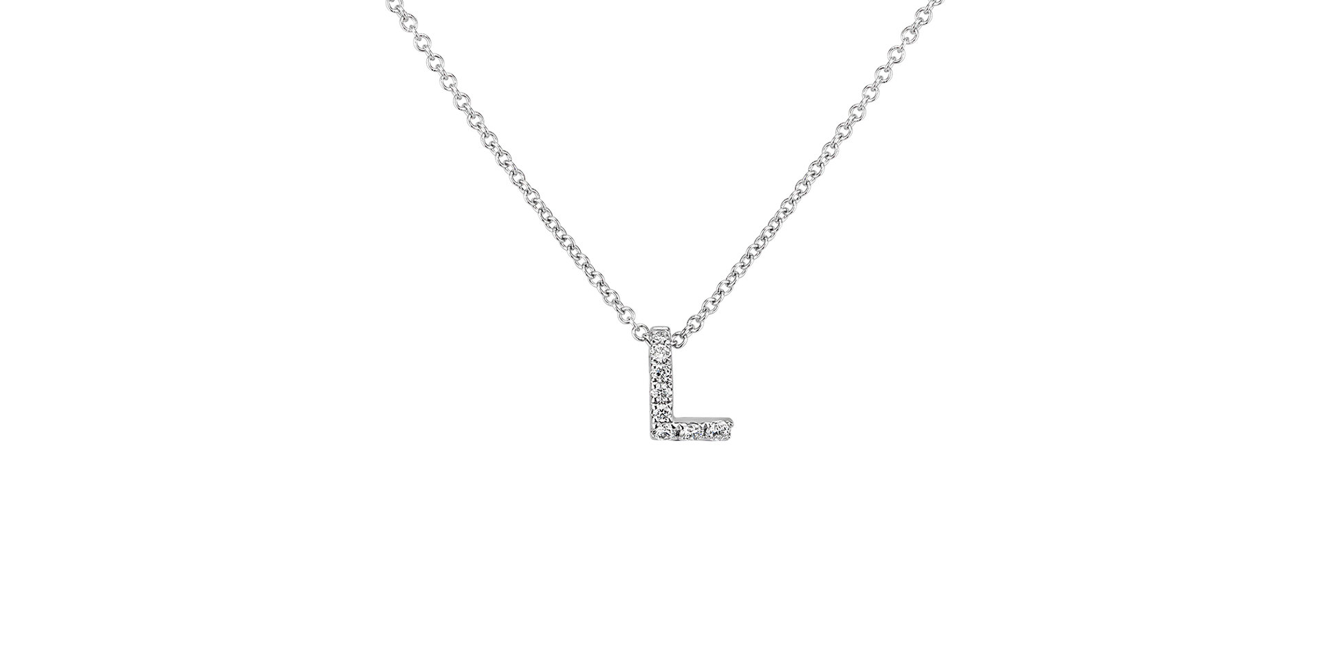 Náhrdelník s diamantmi Diamond Letter