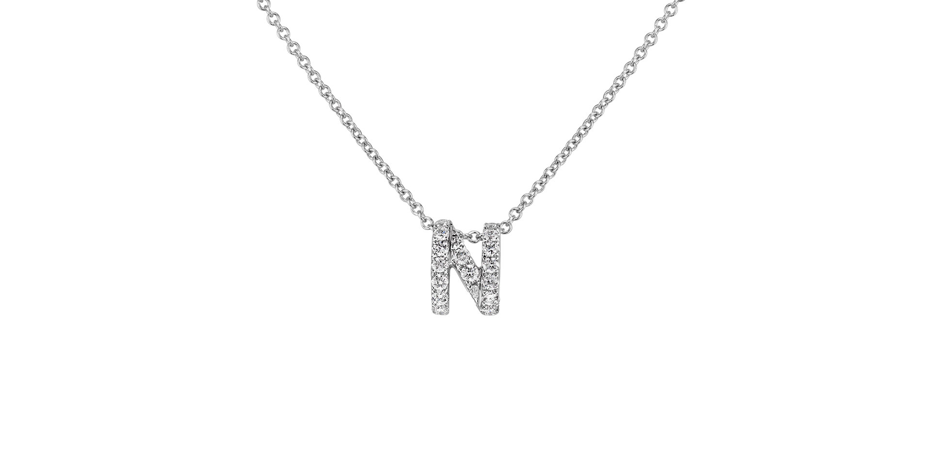 Náhrdelník s diamantmi Diamond Letter