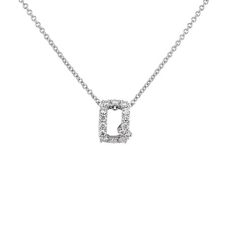 Náhrdelník s diamantmi Diamond Letter