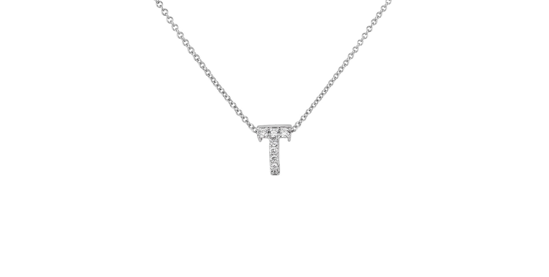 Náhrdelník s diamantmi Diamond Letter