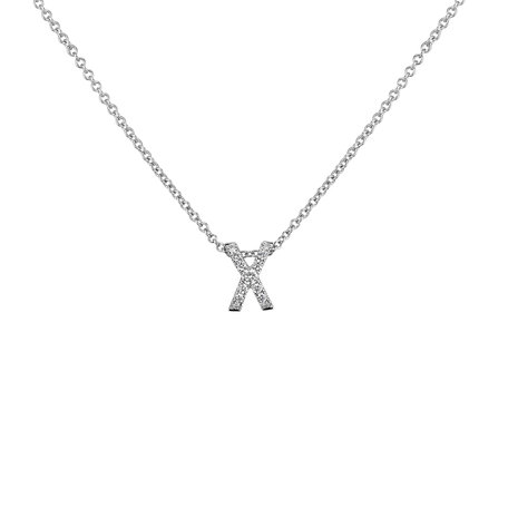 Náhrdelník s diamantmi Diamond Letter