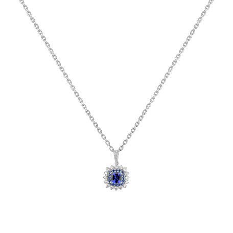 Přívěsok s tanzanitmi a diamantmi Radiant Shine
