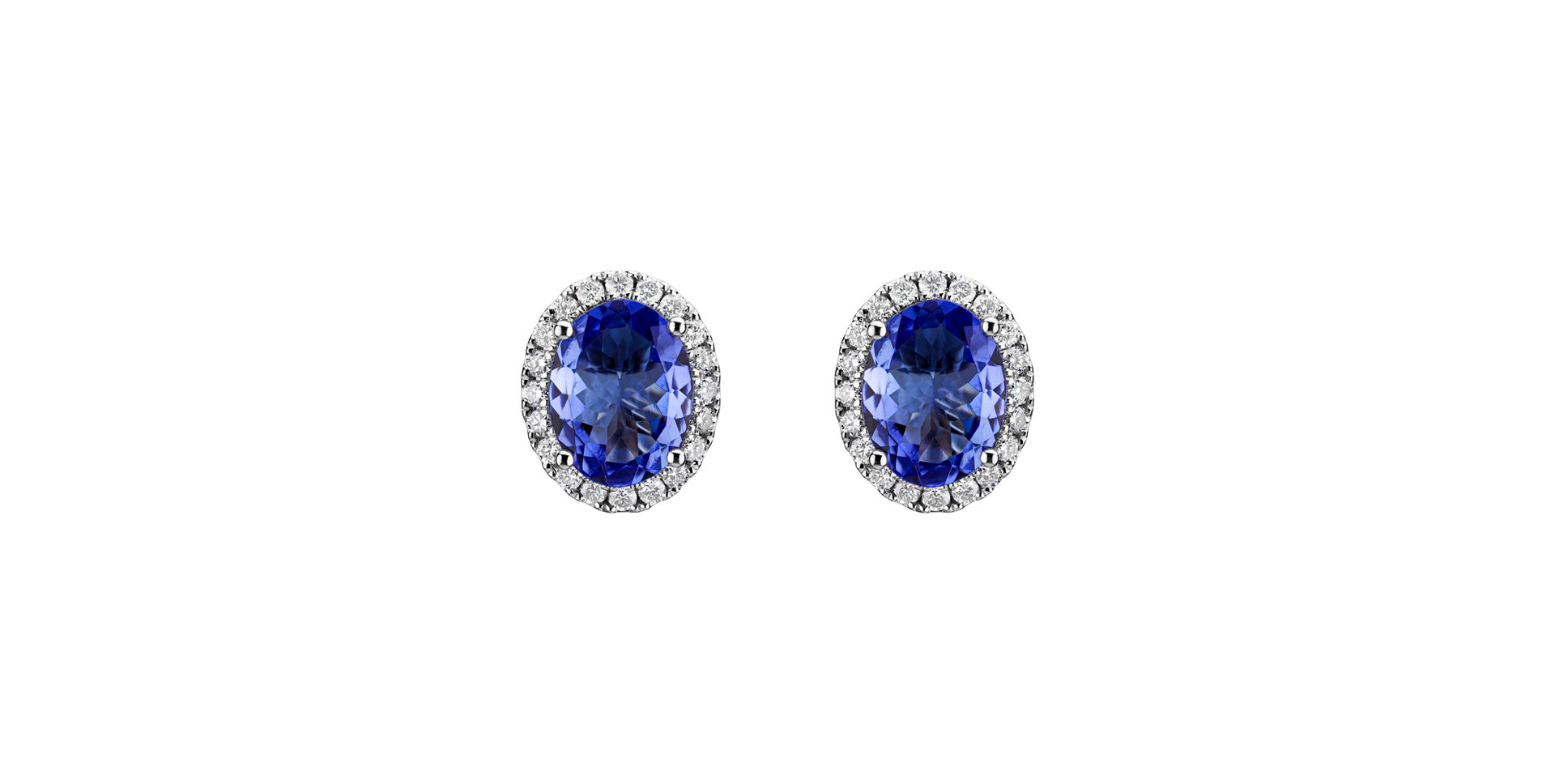 Náušnice s tanzanitom a diamantmi Imperial Allegory