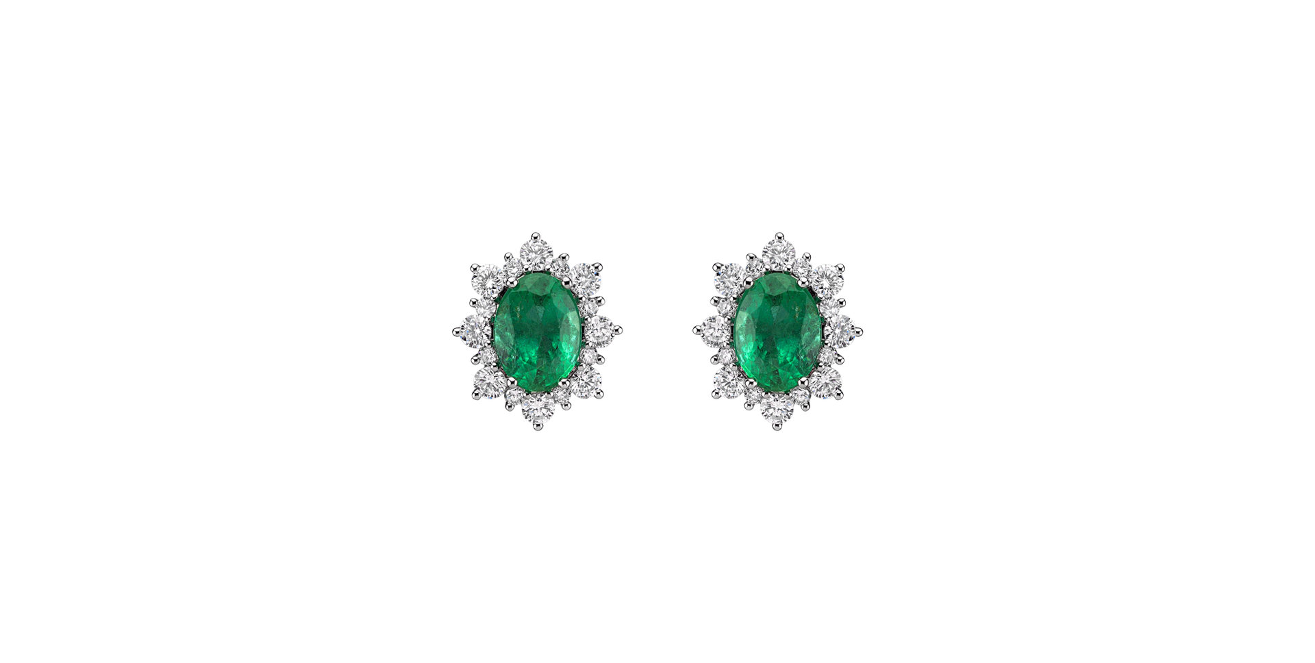 Náušnice so smaragdom a diamantmi Mary Magdalene