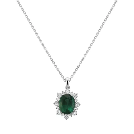 Přívěsok so smaragdom a diamantmi Royal Aurora