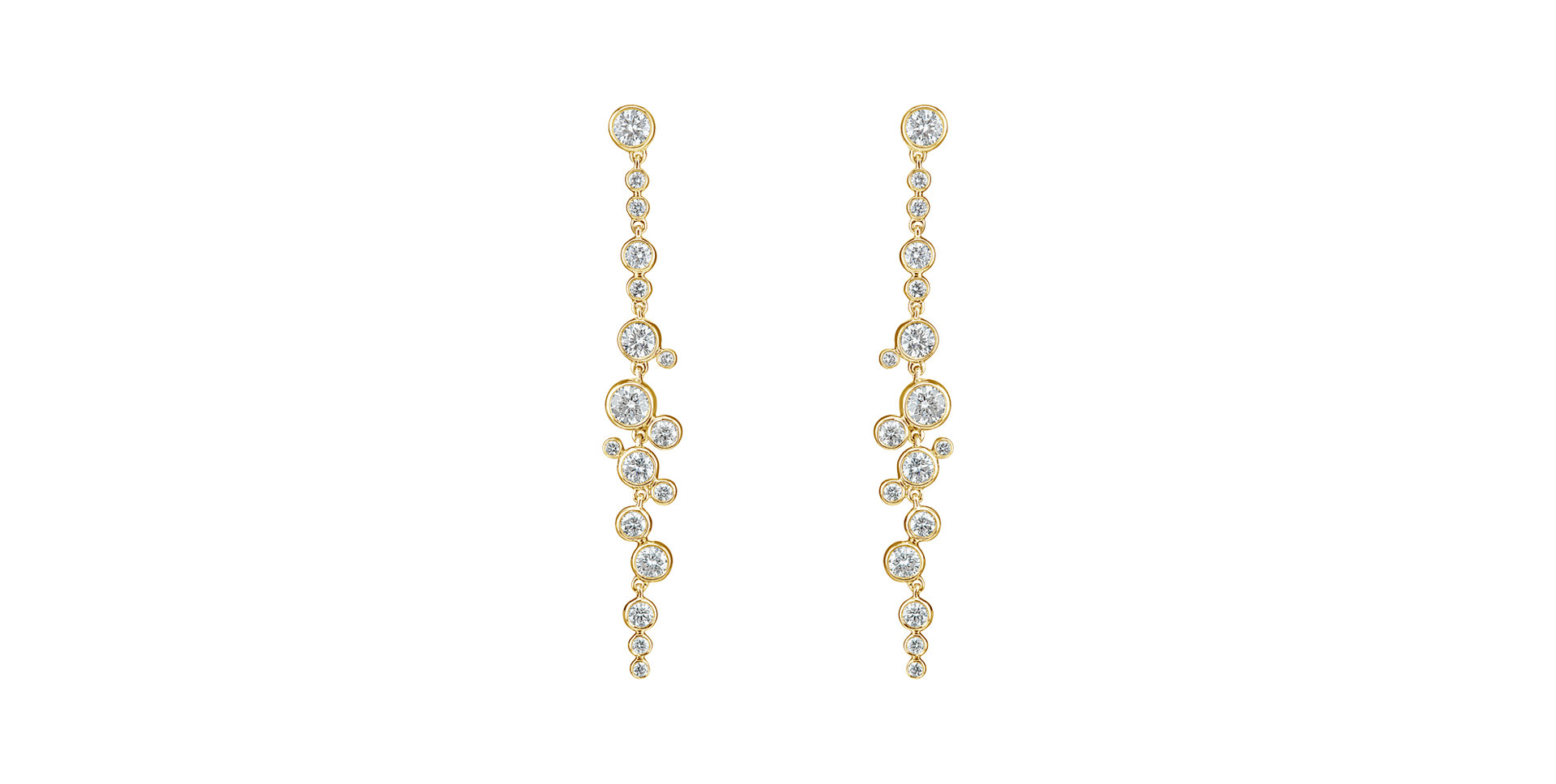 Náušnice s diamantmi Heaven Waterfall