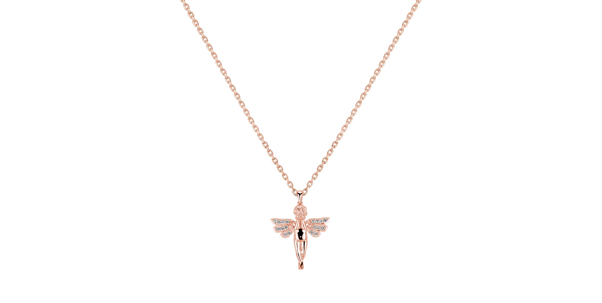 Přívěsok s diamantmi Glossy Angel