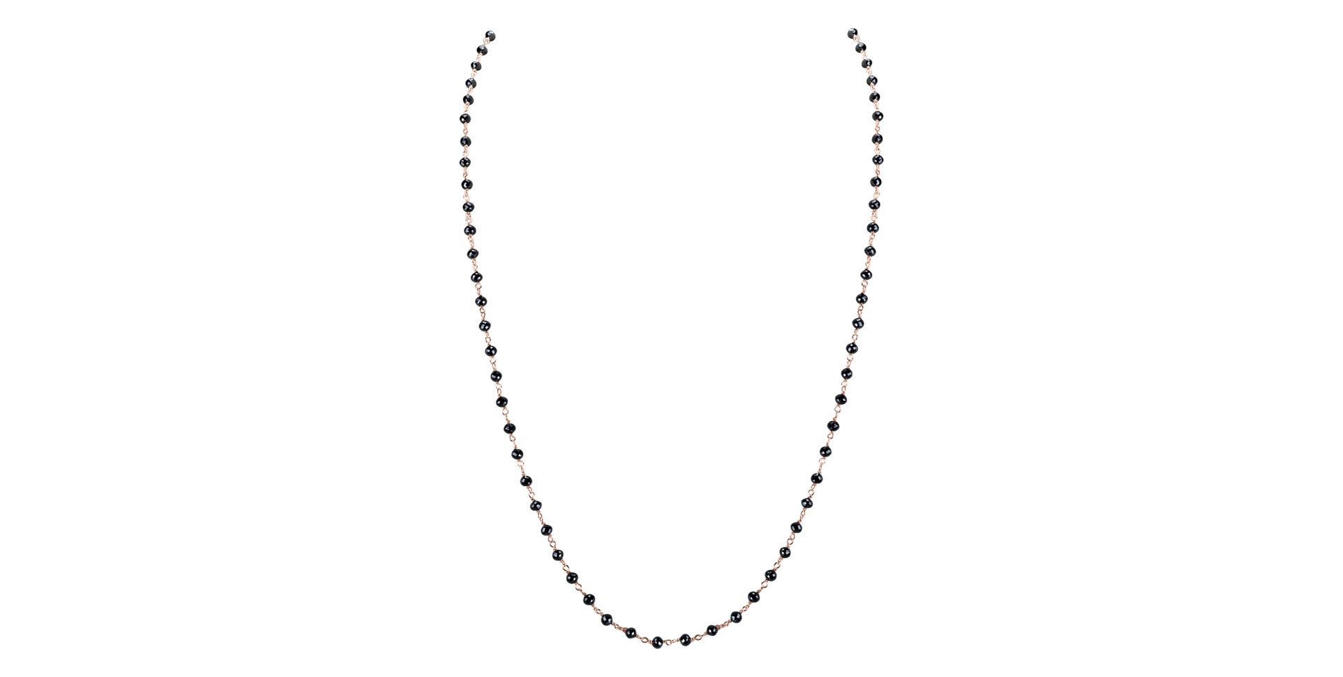 Náhrdelník s čiernymi diamantmi Dark Melody