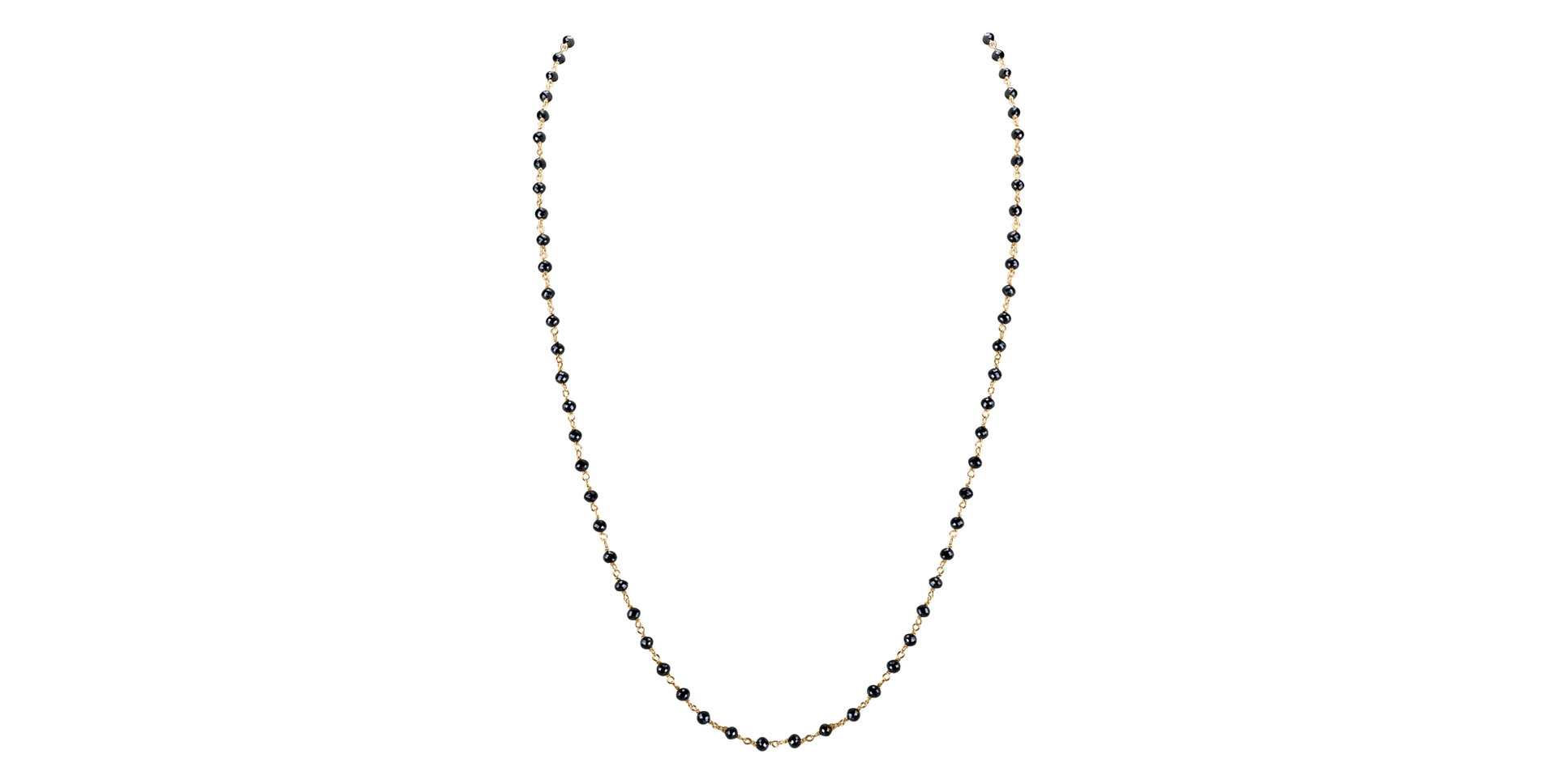 Náhrdelník s čiernymi diamantmi Dark Melody