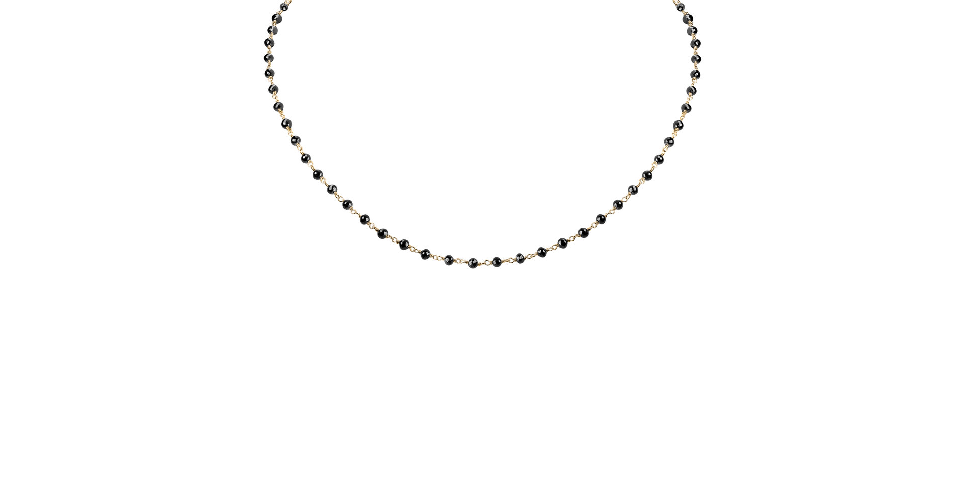 Náhrdelník s čiernymi diamantmi Dark Melody