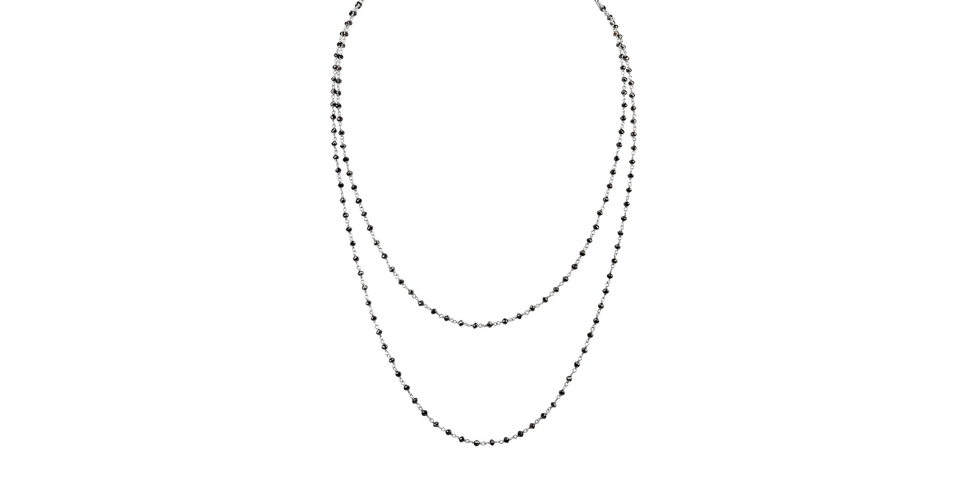 Náhrdelník s čiernymi diamantmi Dark Melody