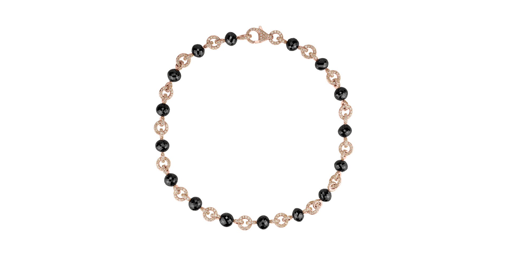 Náramok s hnedými a čiernymi diamantmi Aristide