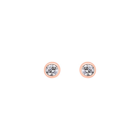 Náušnice s diamantom Shiny Dots