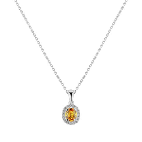 Přívěsok so zafírom a diamantmi Royal Love