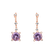 Náušnice s ametystom diamantmi Evgenia5