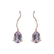 Náušnice s ametystom diamantmi Dimitris5