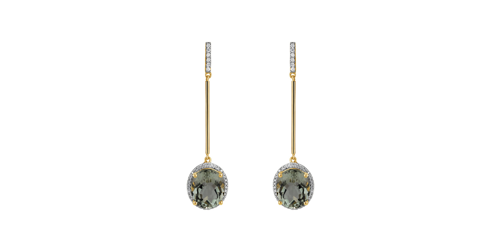 Náušnice s ametystom diamantmi Silvia