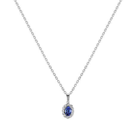 Přívěsok s tanzanitom a diamantmi Glamour Princess
