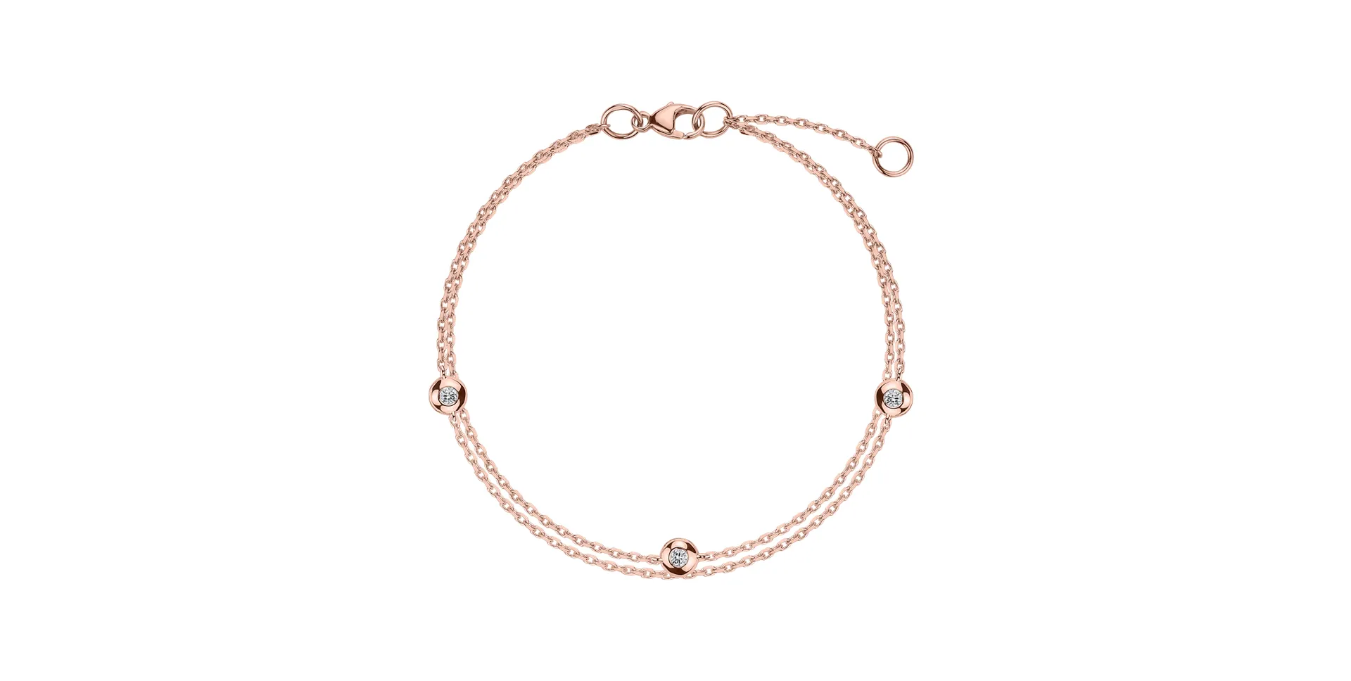 Náramok s diamantmi Triple Dots