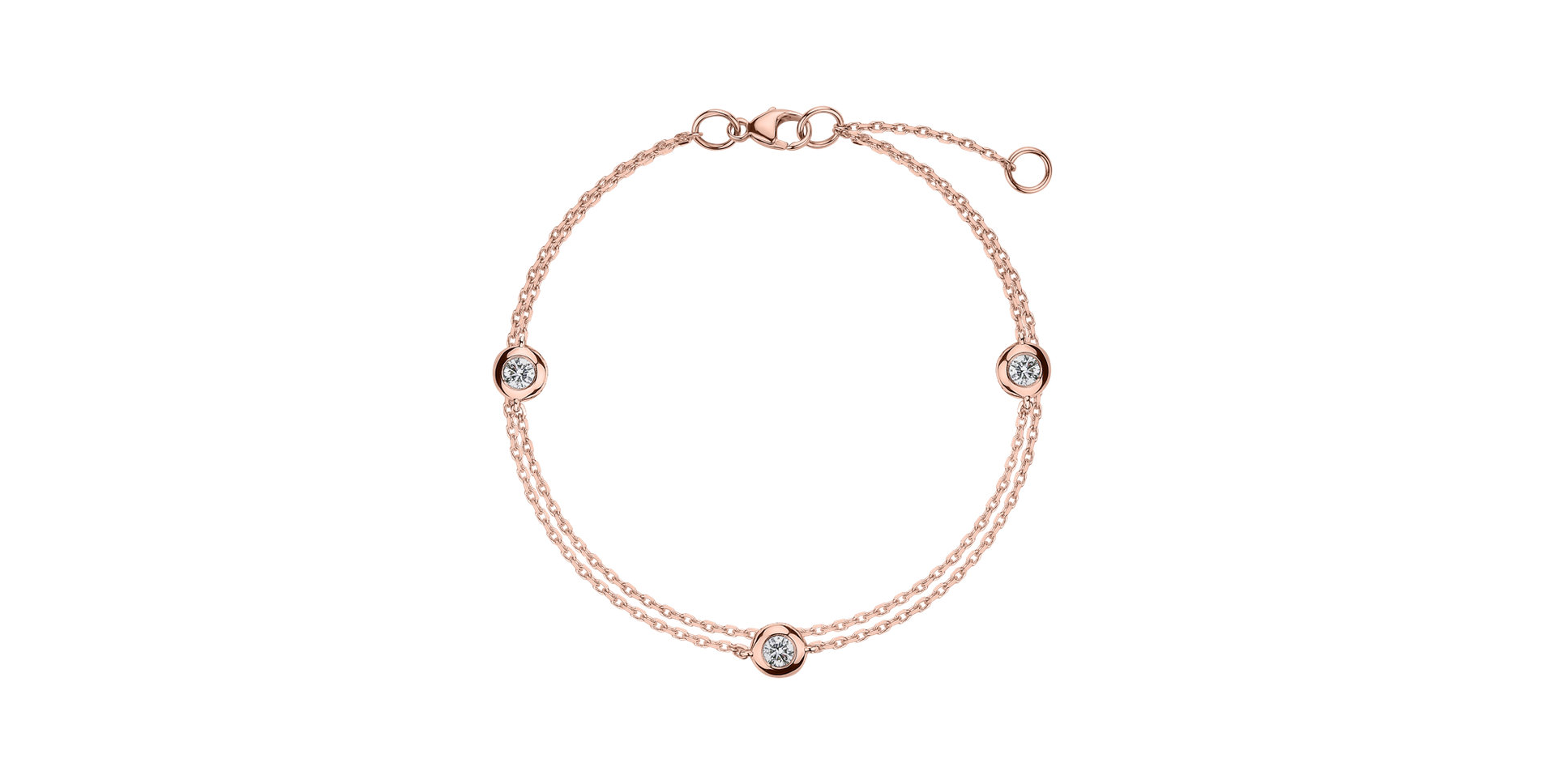 Náramok s diamantmi Triple Dots