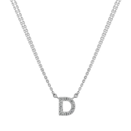 Náhrdelník s diamantmi Shiny Alphabet