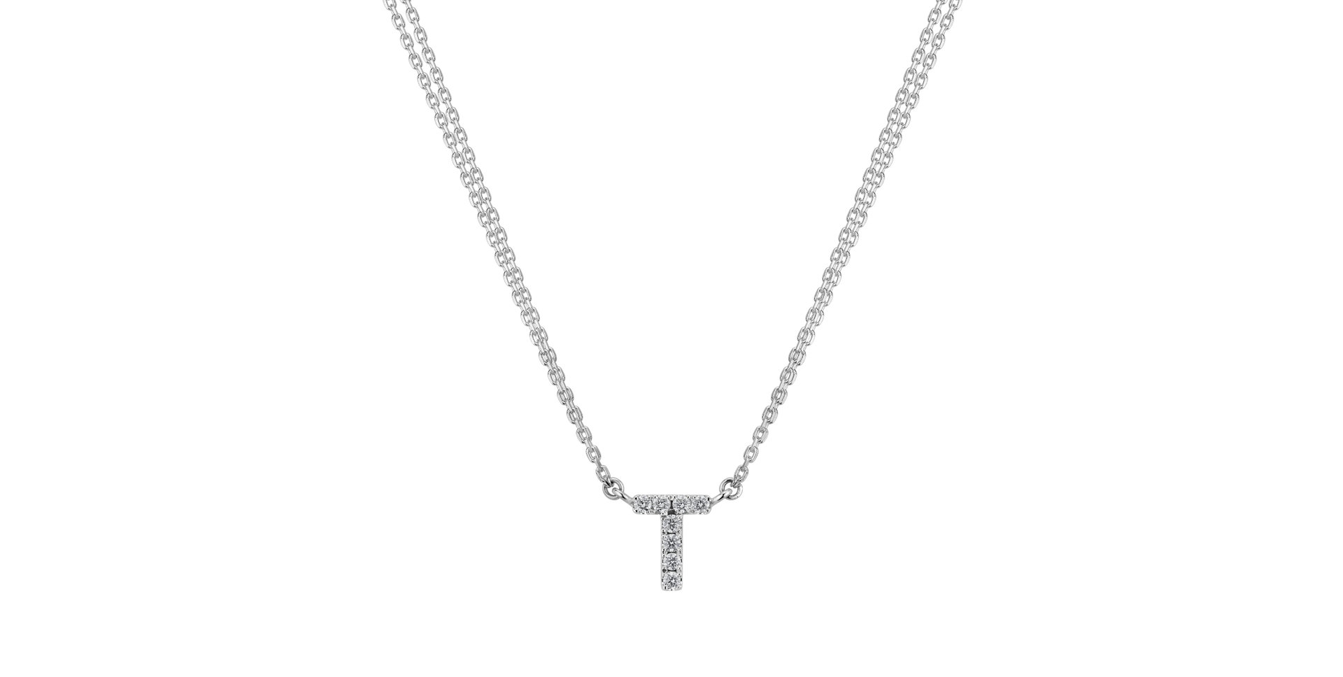 Náhrdelník s diamantmi Shiny Alphabet