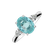 Prsteň s paraibou a diamantmi Fiona3