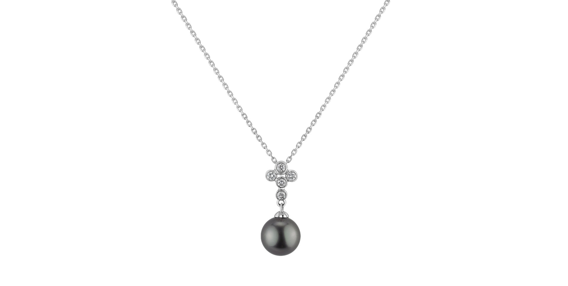 Přívěsok s perlou a diamantmi Pearl Obsession