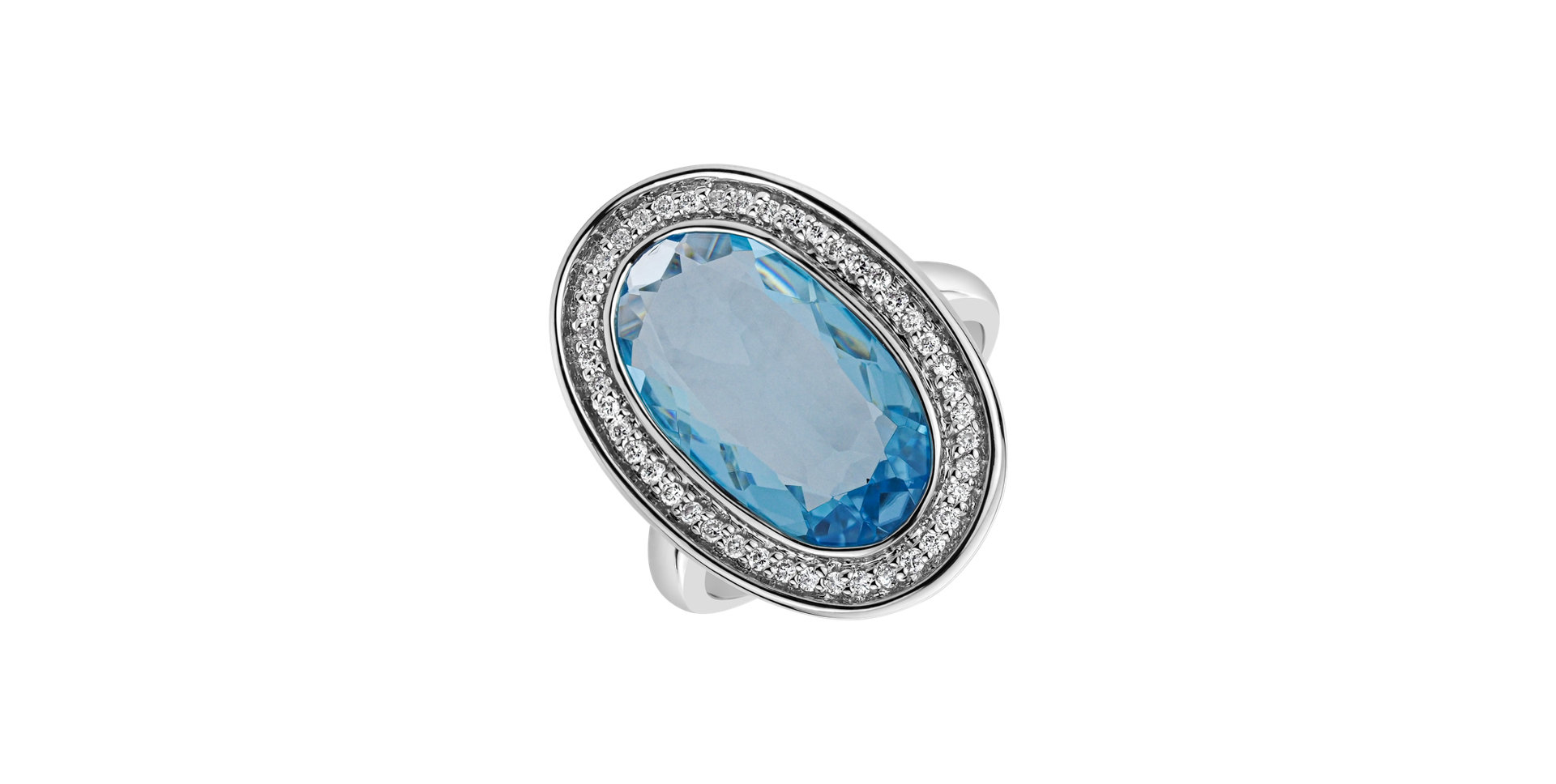 Prsteň s topásom a diamantmi Odilon