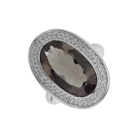 Prsteň s quartzom a diamantmi Odilon
