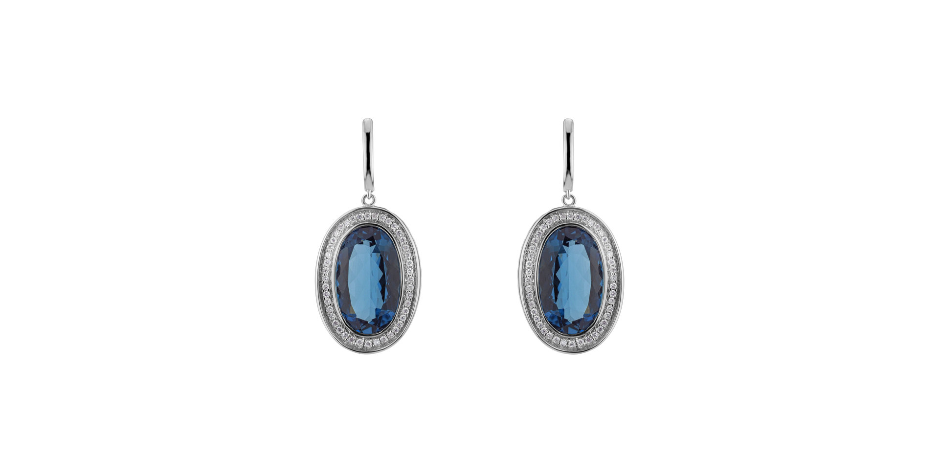 Náušnice s topásom a diamantmi Melissa