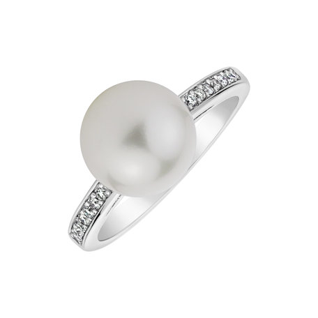 Prsteň s perlou a diamantmi Sea Grace