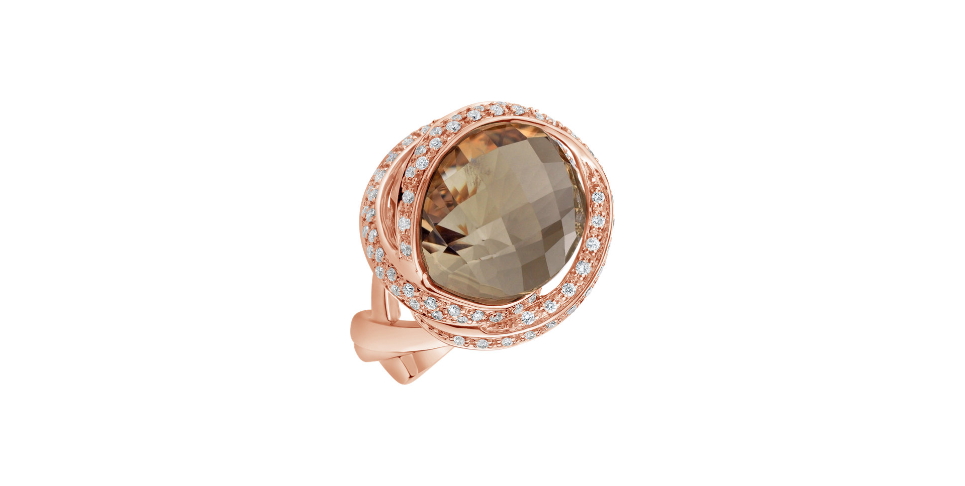 Prsteň s quartzom a diamantmi Alchymy Glamour