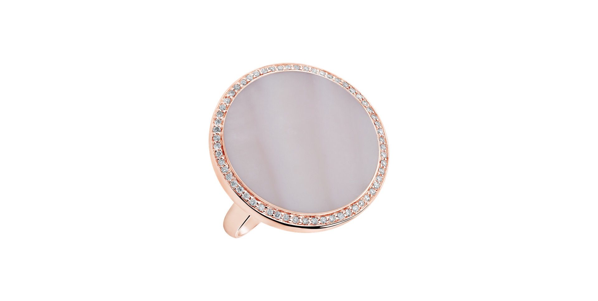 Prsteň s perleťou a diamantmi Regnauld