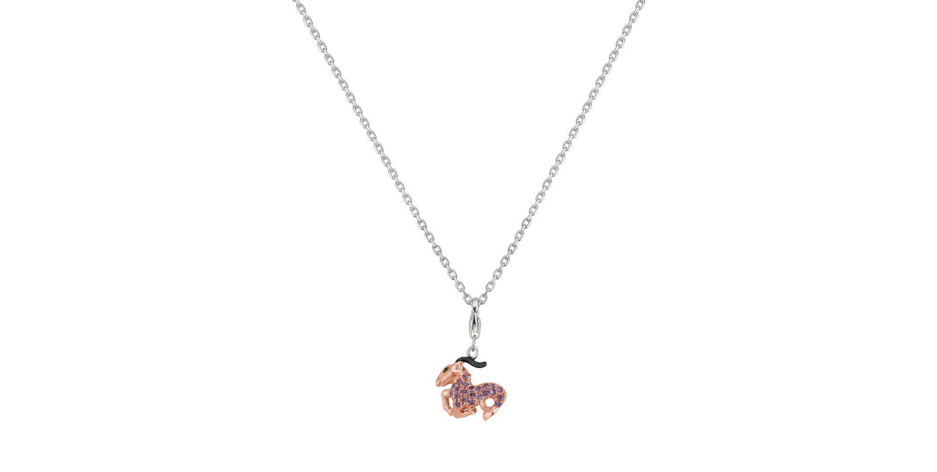 Přívěsok so zafírmi a granátmi Diamond Capricorn