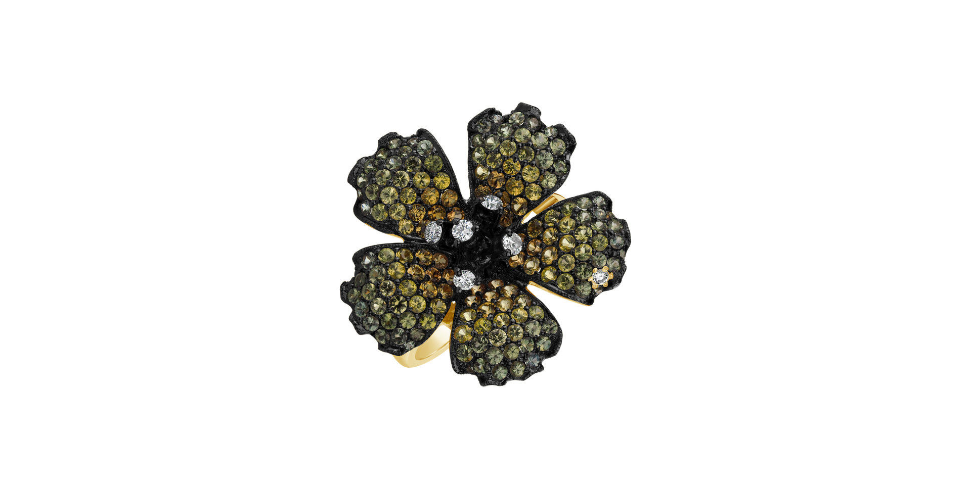 Prsteň s diamantmi a zafírmi Elfrieda