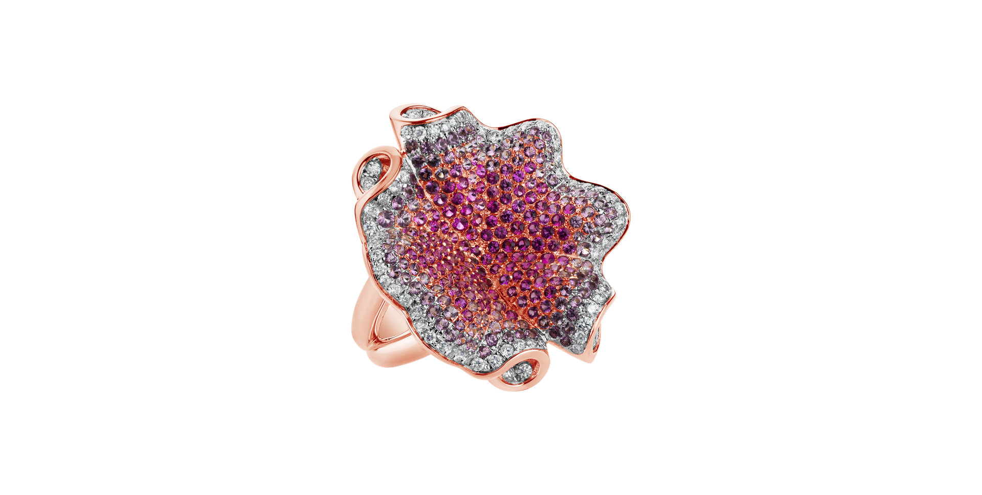 Prsteň s diamantmi a zafírmi Kayce