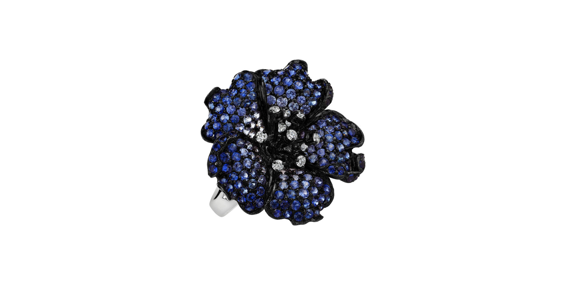 Prsteň s diamantmi a zafírmi Aruba Blue