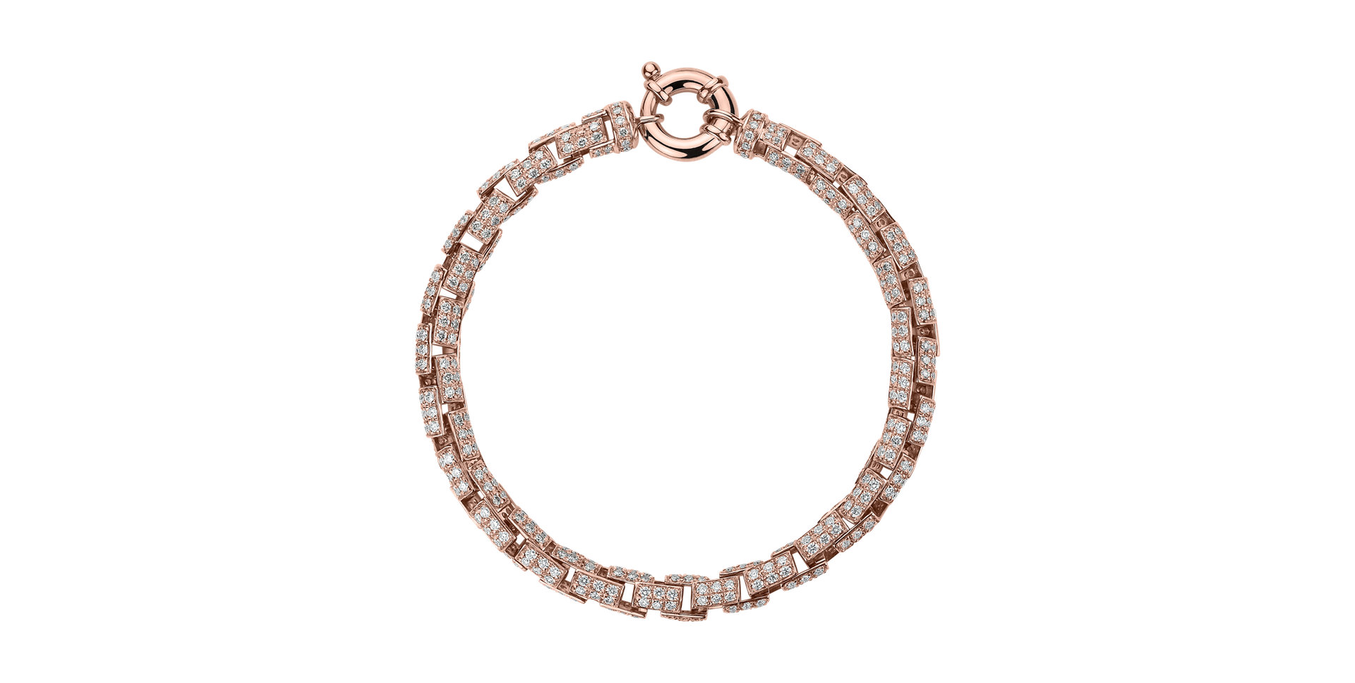 Náramok s bielymi a hnedými diamantmi Witching Night