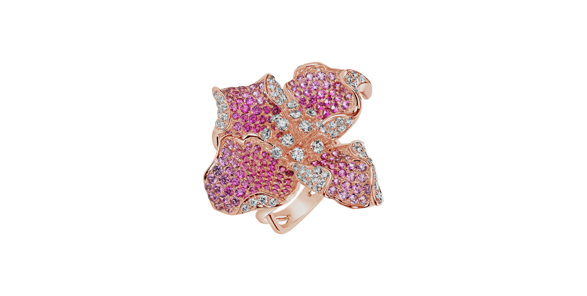 Prsteň s diamantmi a zafírmi Chic Jasmine